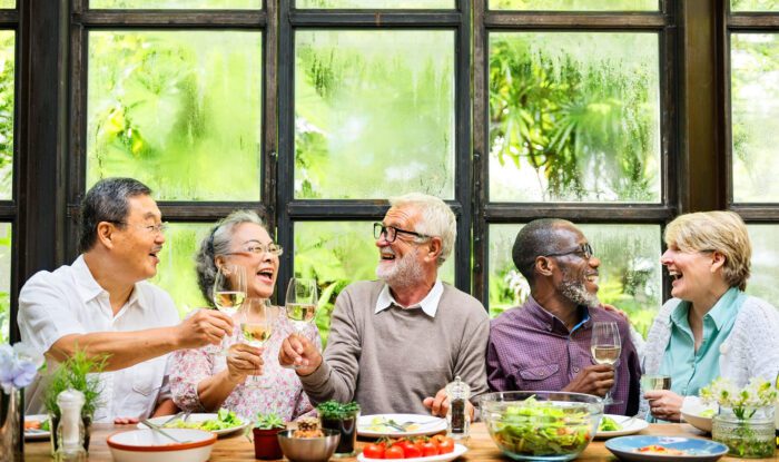 seniors practice healthy eating