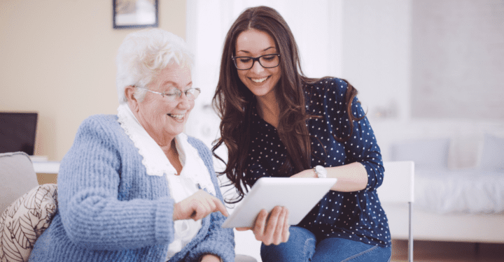 An elderly woman in memory care, Montrose , CO